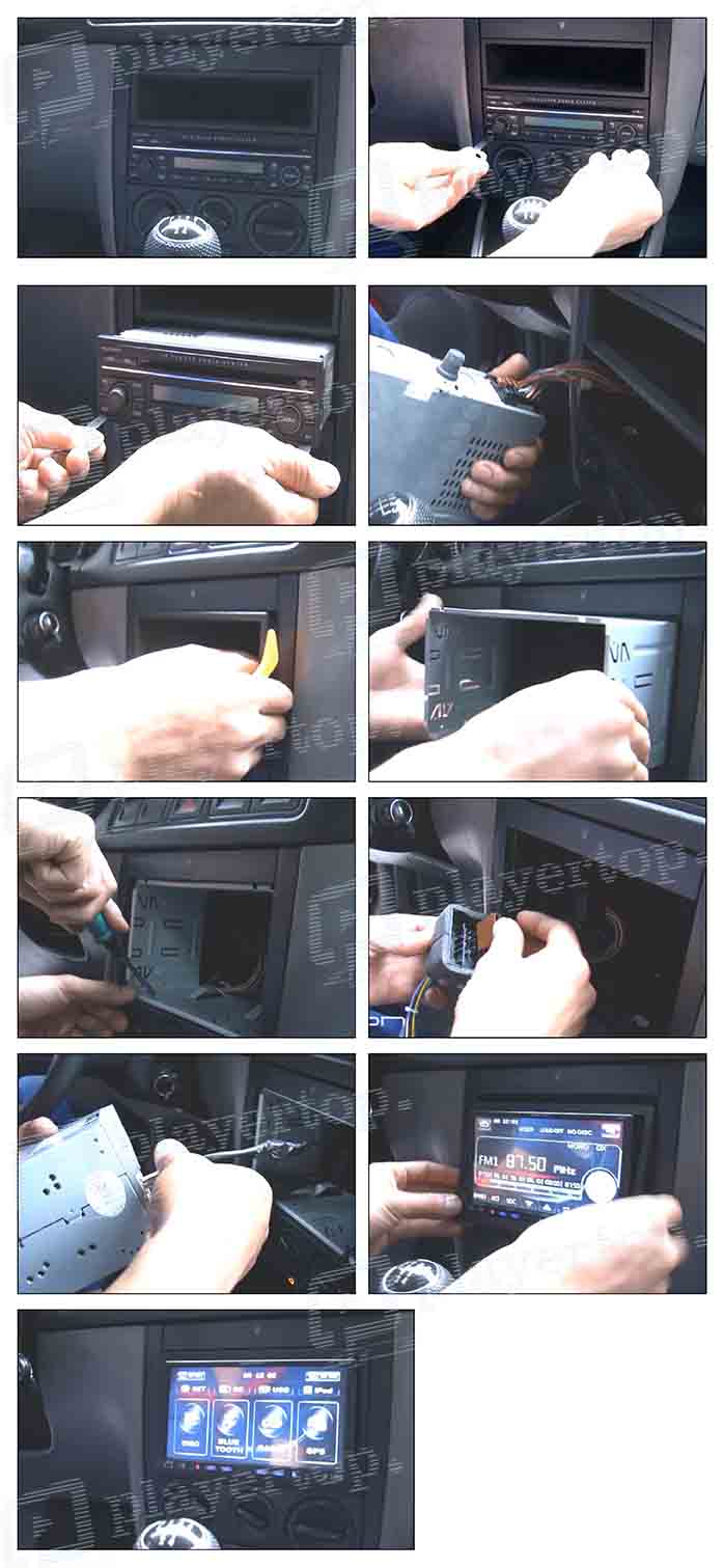 installation autoradio gps volkswagen polo 1999 2005